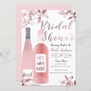 rose` wine bridal shower food - Google Search