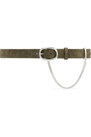 rag & bone | Wingman chain-embellished suede belt | NET-A-PORTER.COM