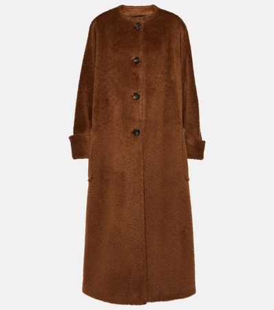 Hudson Oversized Alpaca And Wool Coat in Brown - Max Mara | Mytheresa