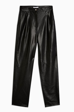 Black Faux Leather Peg Pants | Topshop