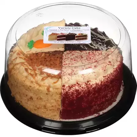 Rich's® 8" Double Layer Caramel, Red Velvet, Chocolate, Carrot Variety Cake 46 oz. Clam Shell | Sheet & Cut Cakes | Sun Fresh