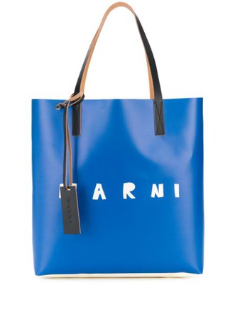 Marni logo-print Tote Bag - Farfetch