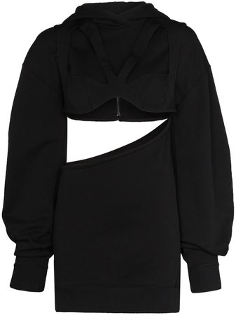 Mugler cut-out Hooded Short Dress - Farfetch