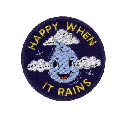 Happy When It Rains | PatchYaLater | Embroidered Patches and Berets