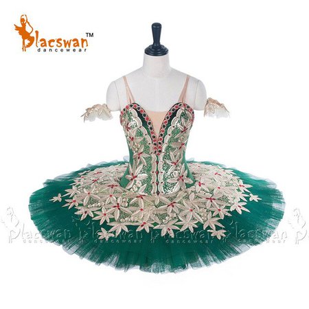 Guarnições de Ouro De Veludo verde La Esmeralda Traje profissional tutus de ballet clássico Tutu de Balé meninas panqueca tutu nutcracker BT683|Balé| - AliExpress