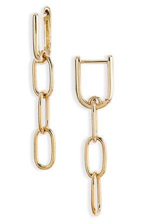 Bony Levy Ofira 14K Gold Linear Link Earrings | Nordstrom
