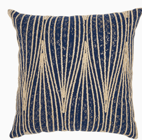 blue pattern pillow