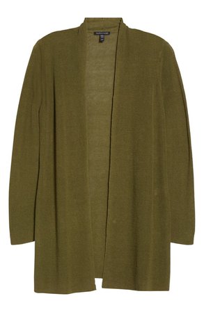 Eileen Fisher Organic Linen & Cotton Cardigan | green