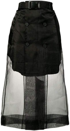 mesh layered skirt