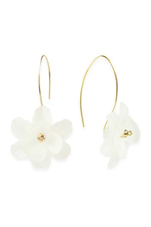 Taolei | White Flower Threader Earrings | Nordstrom Rack