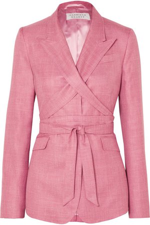 Gabriela Hearst | Nutter belted wool, silk and linen-blend blazer | NET-A-PORTER.COM