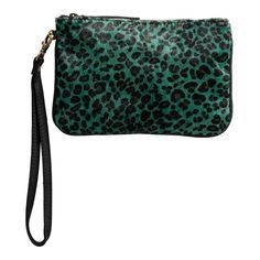 Dark Green Leopard Handbag