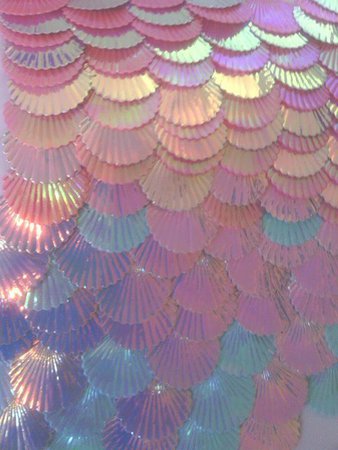 mermaid scale shell sequin iridescent