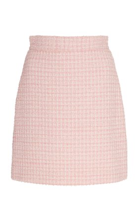 SOONIL Pink Tweed Mini Skirt Size: 4