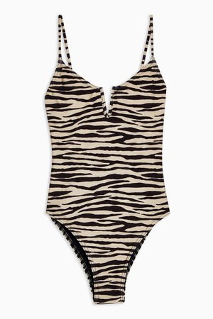 Neutral Animal V Wire Swimsuit | Topshop