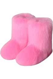 fur boots pink - Google Search