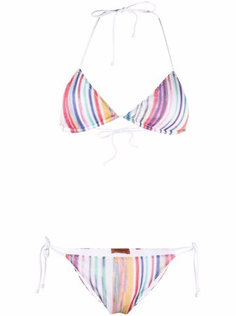 Shop Missoni vertical-stripe bikini with Express Delivery - FARFETCH