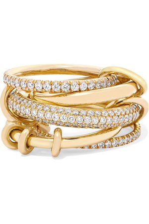 Spinelli Kilcollin | Set of five 18-karat yellow gold diamond rings | NET-A-PORTER.COM