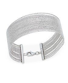 Macy's Multi-Strand Beaded Chandelier Earrings in Sterling Silver & Reviews - Earrings - Jewelry & Watches - Macy's