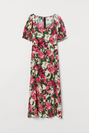 Patterned Dress - Cerise/floral - Ladies | H&M US