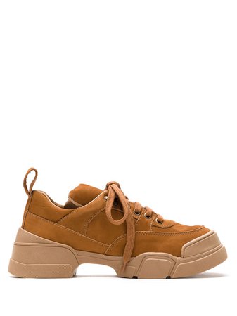 Sarah Chofakian Voyage Leather Chunky Sneakers