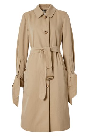 Burberry Tie Cuff Single Breasted Trench Coat | Nordstrom