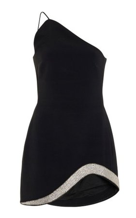 Crystal-Trimmed Cady One-Shoulder Mini Dress By David Koma | Moda Operandi