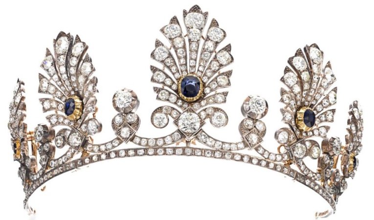 sapphire diamond tiara