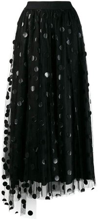 dotted maxi skirt