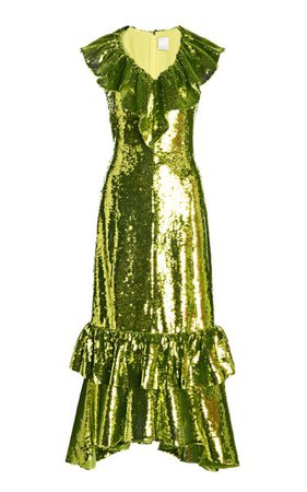 Aerin Ruffled Sequined Gown By Huishan Zhang | Moda Operandi
