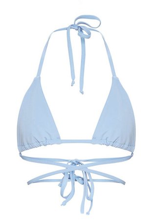 baby blue bikini top