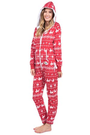 Women's Red Reindeer Christmas Jumpsuit | Tipsy Elves