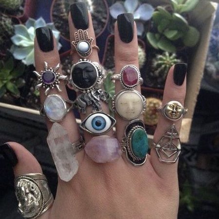 hippie rings hand - Google Search