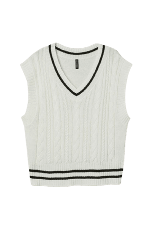 H&M cable knit sweater vest