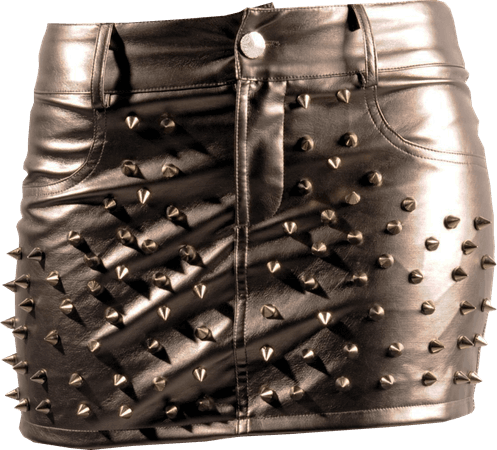 leather mini skirt black stud