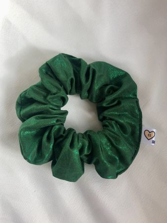 green glitter hair scrunchie by sew last summer