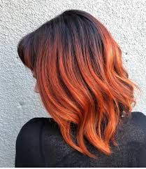 short orange hair with black roots - Google Search