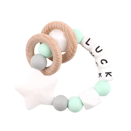 Rattle Teething Ring a 2-in-1 teether and rattle!