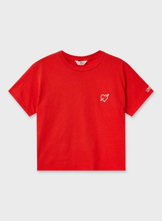 Red 'Love Struck' T-Shirt | Miss Selfridge