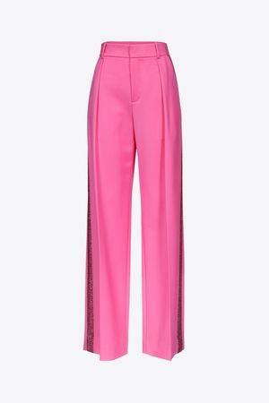 area pink bedazzled trouser pants