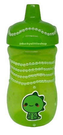 Green dinosaur adult sippy cup