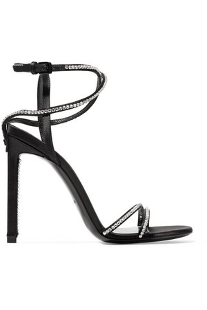TOM FORD | Crystal-embellished satin sandals | NET-A-PORTER.COM
