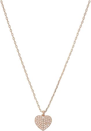 Amazon.com: Kate Spade New York Heart to Heart Pave Mini Pendant Necklace Clear/Rose Gold One Size : Clothing, Shoes & Jewelry
