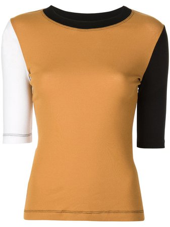 Yellow Rosetta Getty Colour Block T-Shirt | Farfetch.com