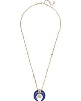 Spring Shopping Special: Jacquie Aiche - Double Horn 14-karat Gold, Lapis Lazuli And Diamond Necklace