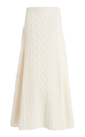 Wool-Cashmere Cable Knit Midi Skirt By Chloé | Moda Operandi
