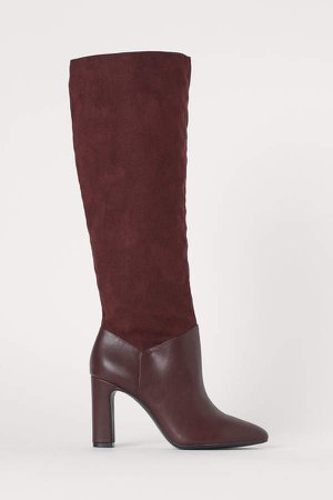 Knee-high Boots - Red