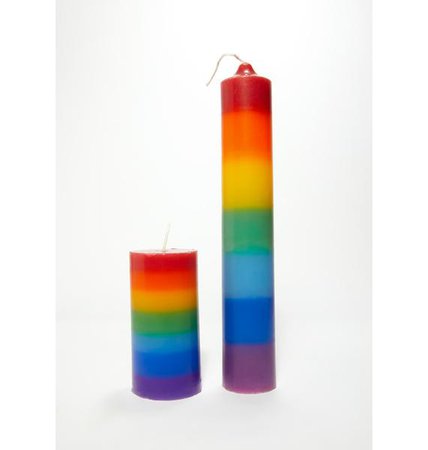 Rainbow Stripe Candles Set | Dolls Kill