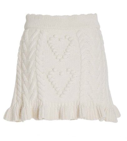 Brendana White Knit Skirt by Loveshackfancy | Moda Operandi