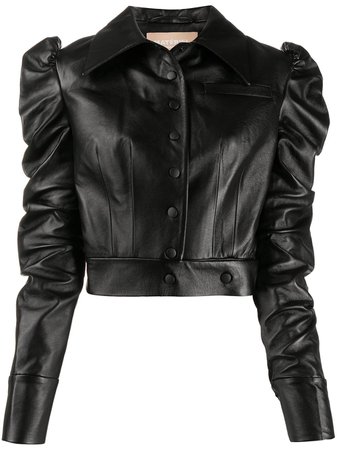 Matériel Cropped faux-leather Jacket - Farfetch